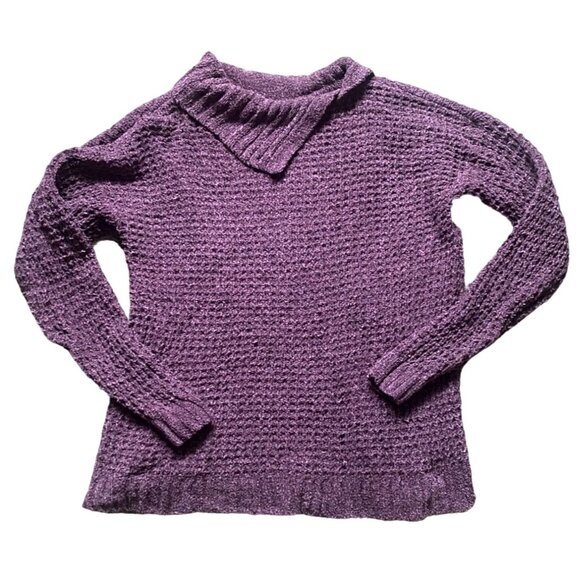 Christopher & Banks Chunky Knit Soft Sweater-Purple-Size Large-GUC - Picture 1 of 9